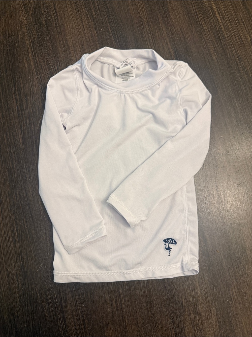 Kids Long Sleeve Swim Rashguard - White